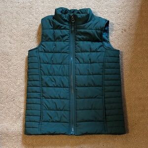 Lands' End Kids Green Quilted Puffer Vest